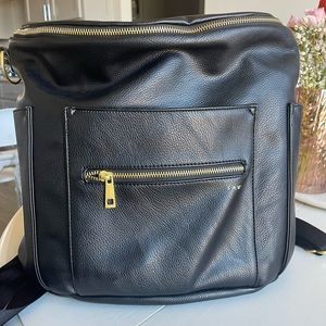 Fawn Design Leather Diaper Bag